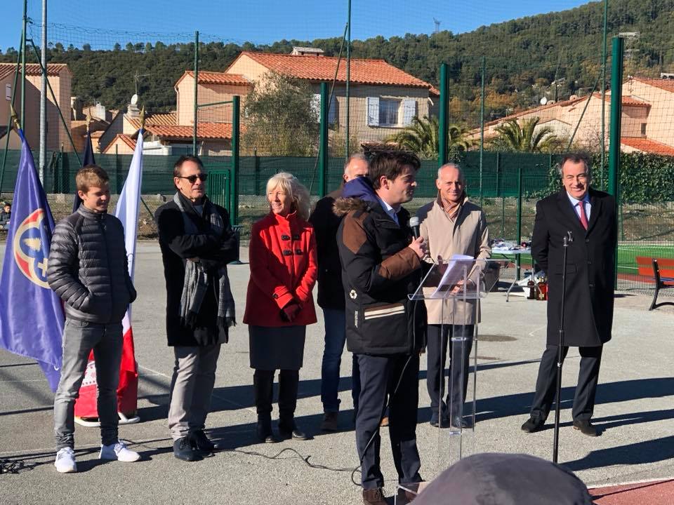 Inauguration du nouveau gazon synthetique au Tignet 01